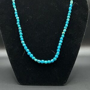 Kingman freeform turquoise bead necklace